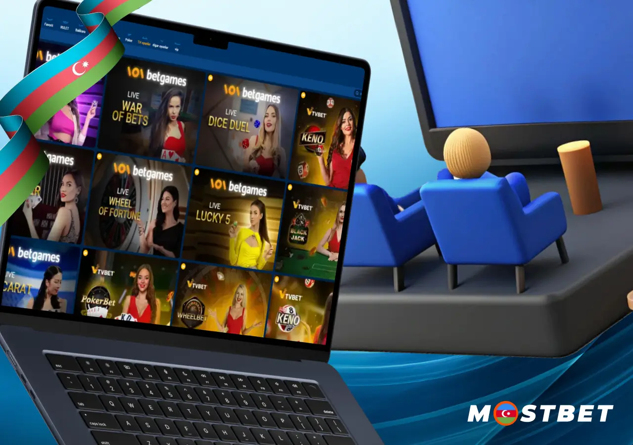 Mostbet kazinosunda şou oyunları olan bölmə