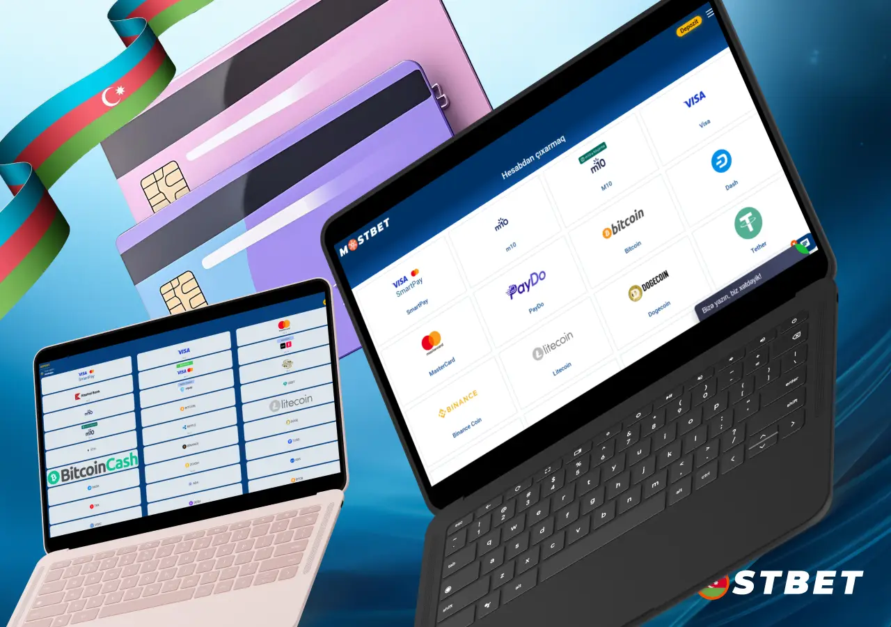 Mostbet kazinosunda ödəniş üsulları