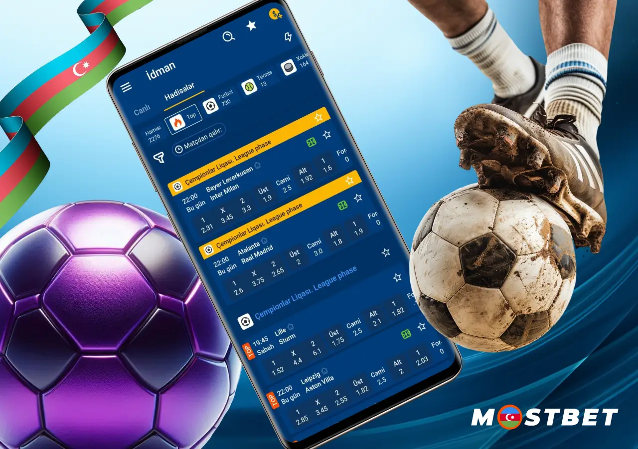 İdman və həyəcan həvəskarları üçün Mostbet proqramında sərfəli idman mərcləri