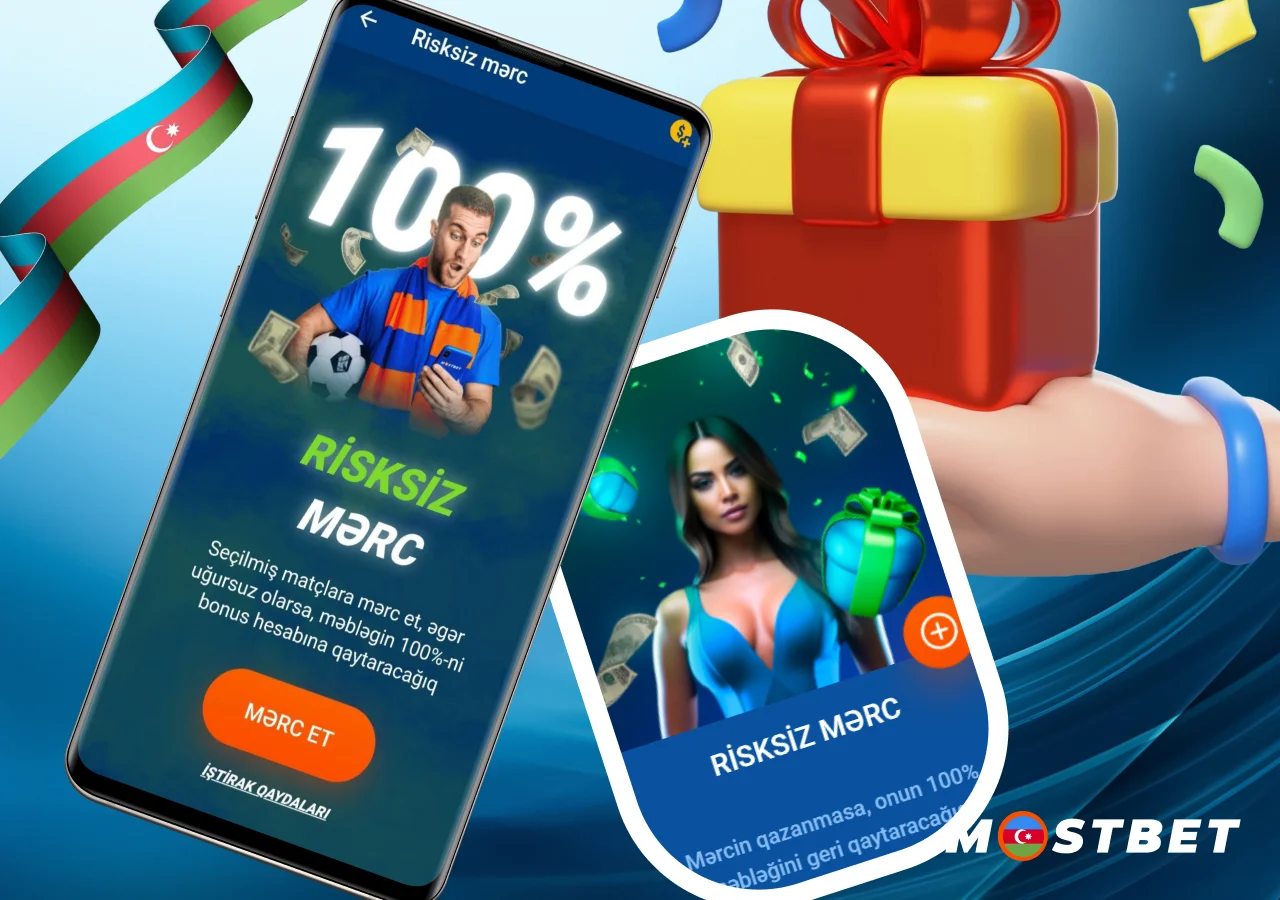 Bukmeker kontorunda risksiz mərclərin təsviri