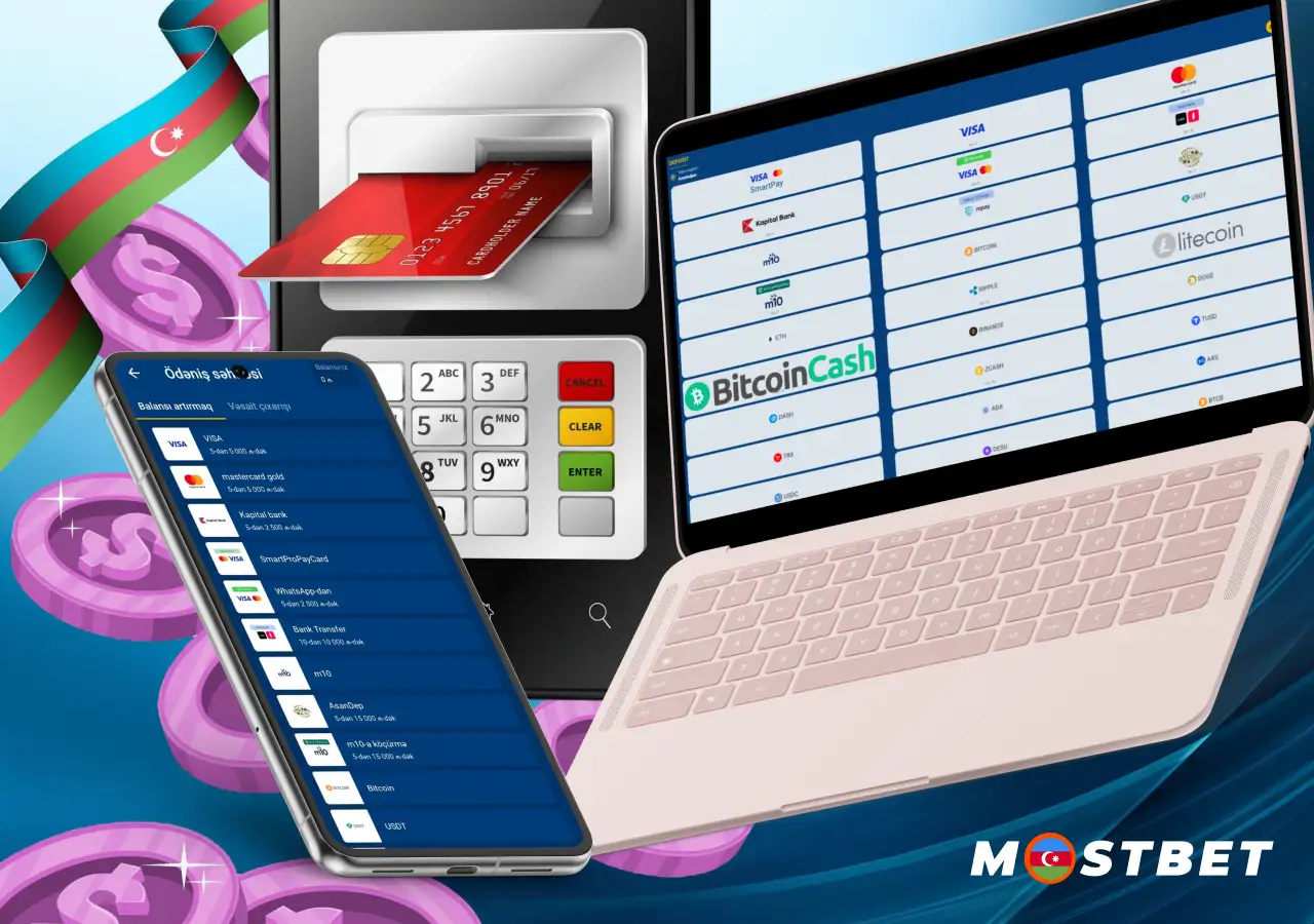Mostbet bukmeker kontorunda depozit qoymaq üçün seçimlər