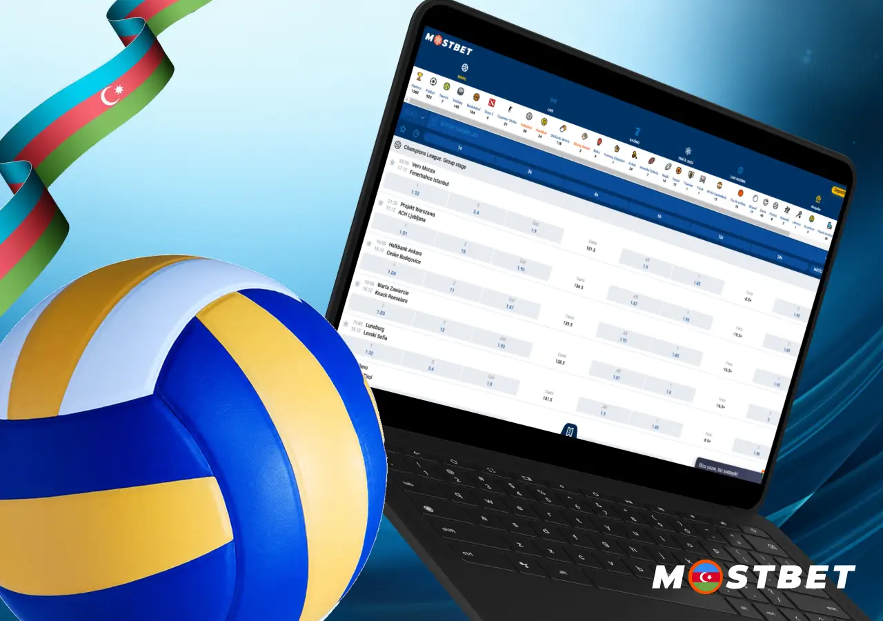 Azərbaycanda bukmeker kontorunda voleybola mərclərin icmalı