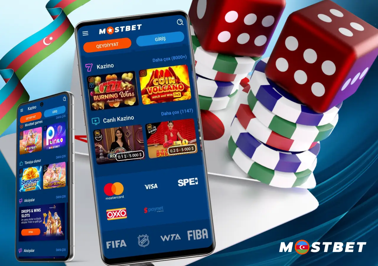 Mostbet bukmeker oyunçuları üçün tətbiqdə kazino