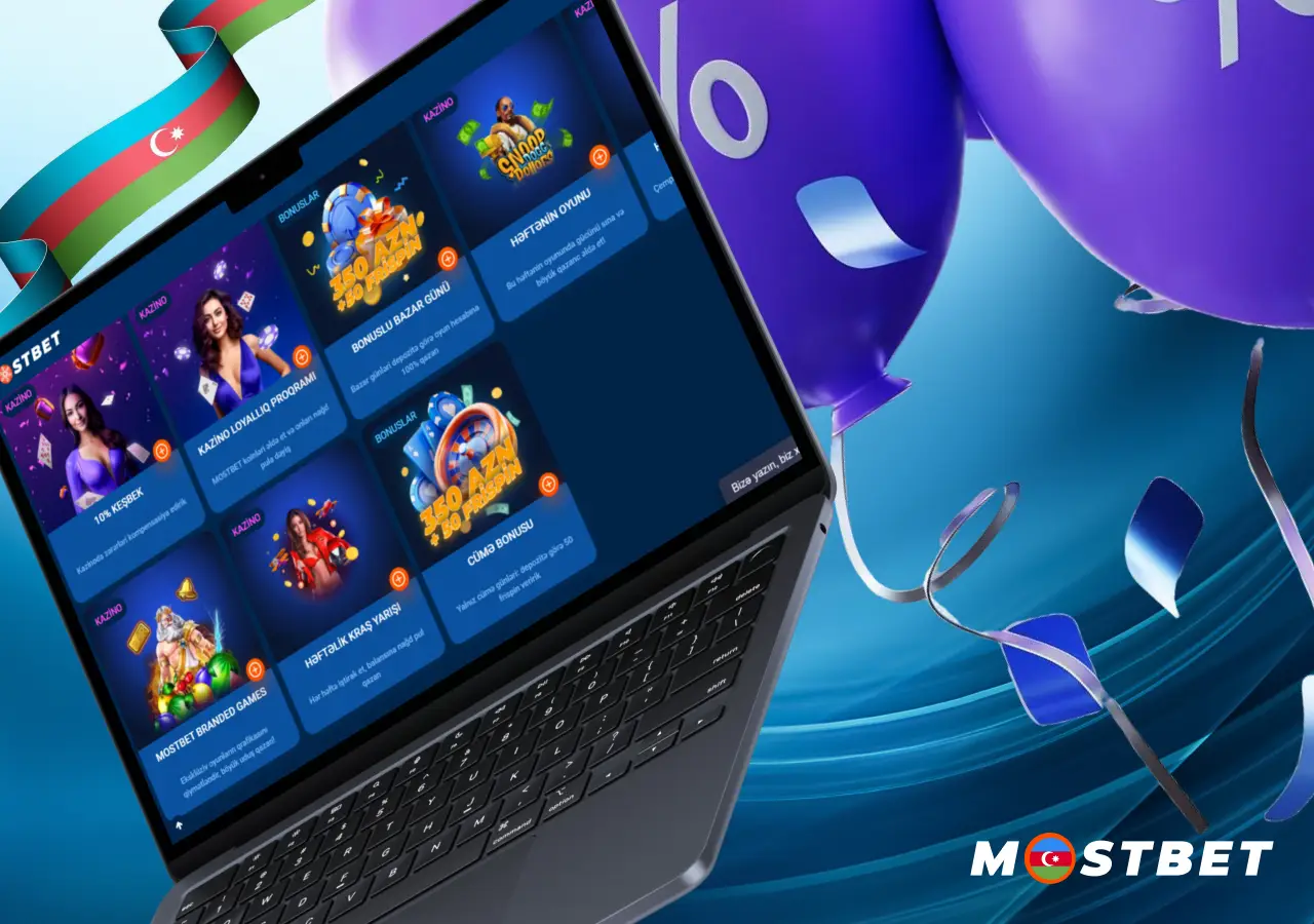 Mostbet-də kazino bonus proqramının təsviri